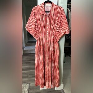 Anthropologie Striped Cotton Tobie Dress 1x